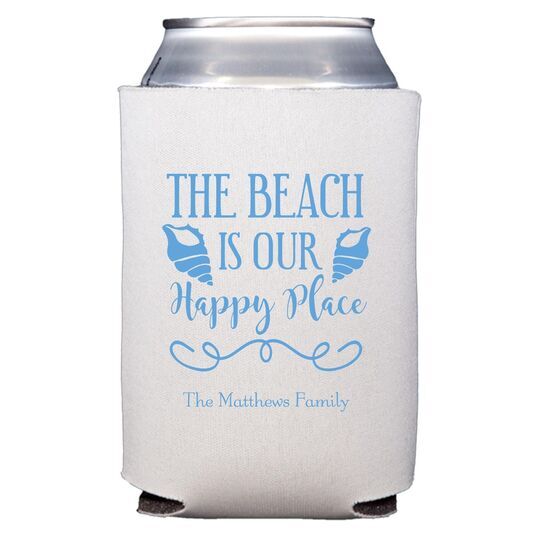 The Beach Is Our Happy Place Collapsible Huggers